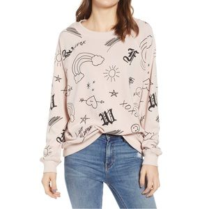 Wildfox Love Scribbles Sommers Sweatshirt